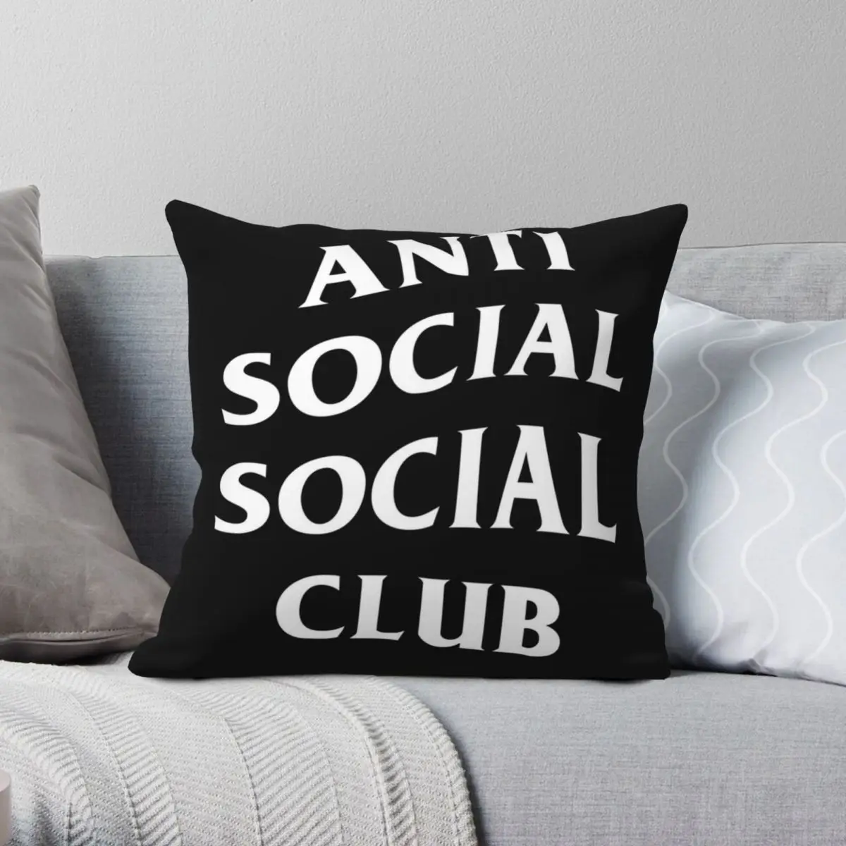 

Social Design Pillowcase Polyester Linen Velvet Printed Zip Decorative Throw Pillow Case Room Cushion Case