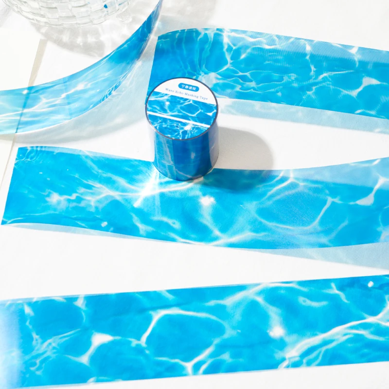 12 упаковок/лот декоративная свежая ПЭТ-лента серии Wave Sea Echo