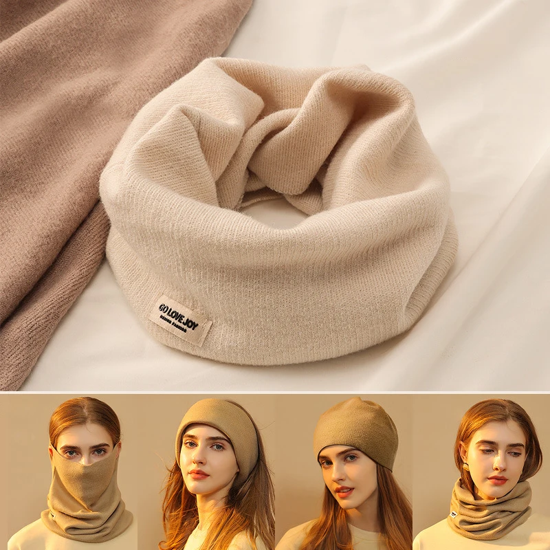 

Knitted Bib Neck Tube Ear Warmer Fishing Skating Running Sport Scarf Face Mask Camping Hiking Neck Warmer Warm Cycling Headwear