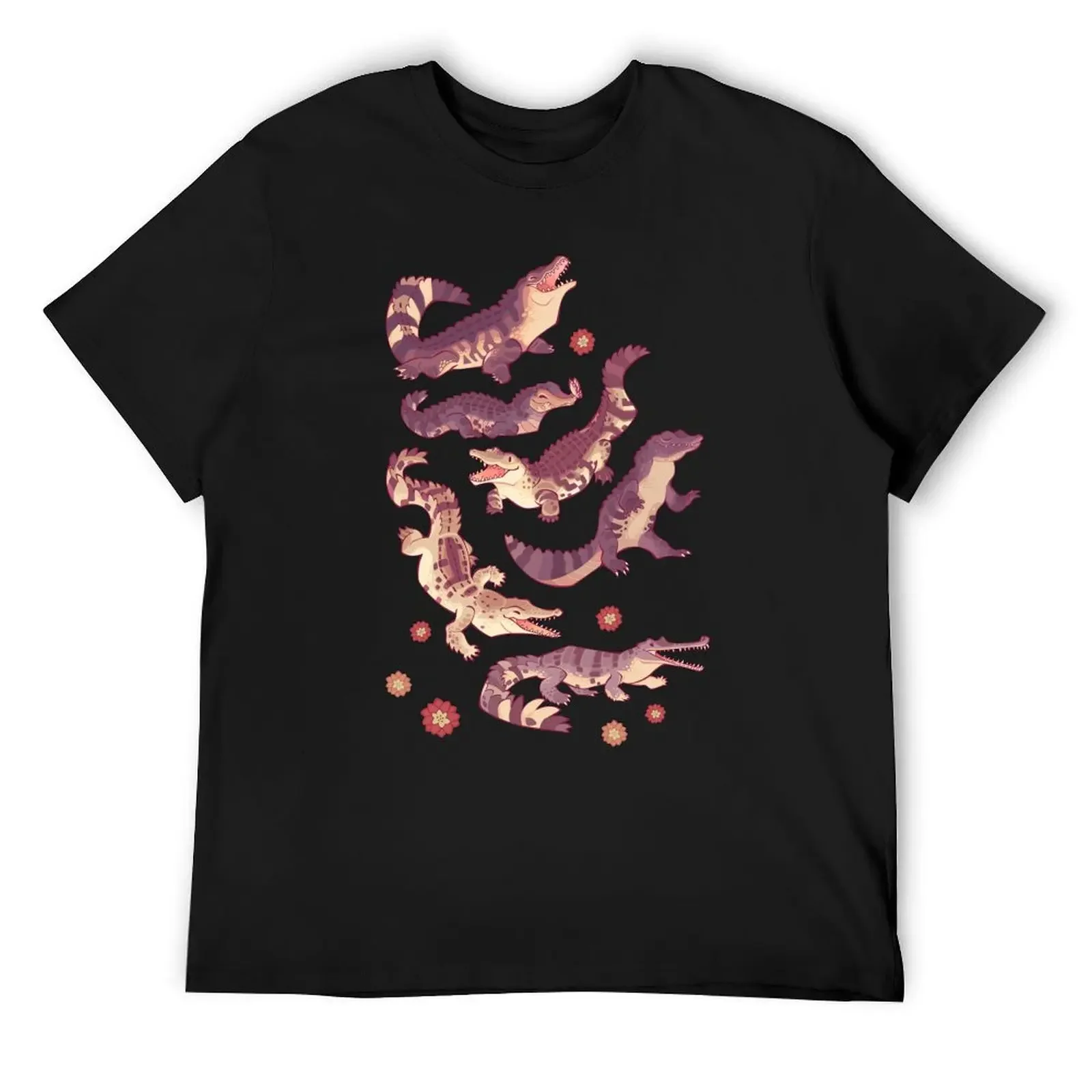 Футболка Крокодиланы в воде стиле аниме винтажная футболка больших размеров