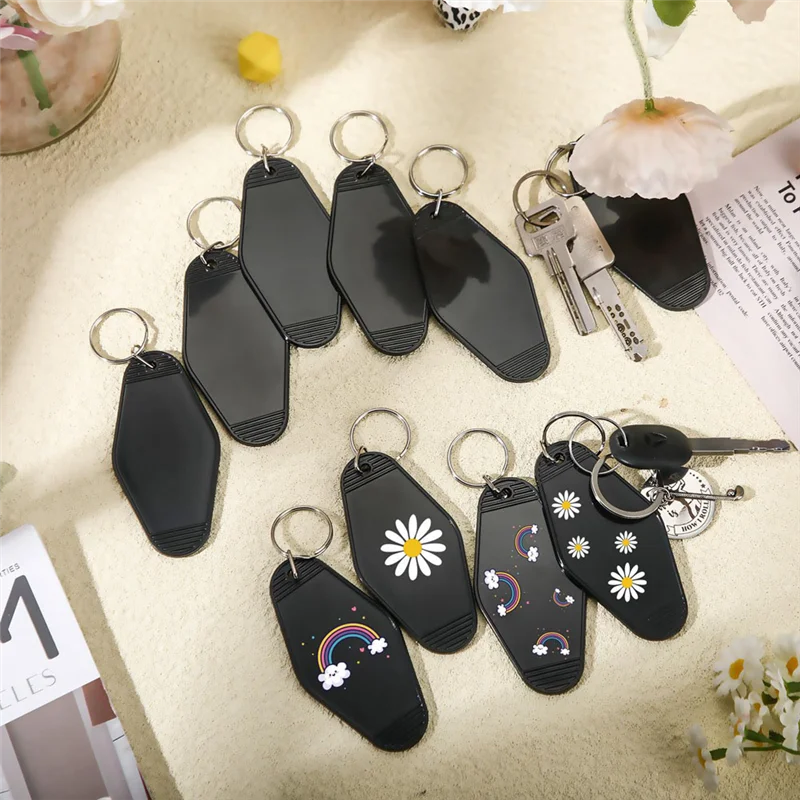 100 шт. черный брелок для мотеля в отеле объемные пластиковые сублимационные