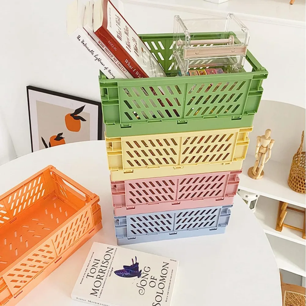 6 цветов органайзер корзины для хранения мини штабелируемые ящики Декор