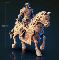 100mm resin model knight cavalier warrior figure sculpture unpainted no color rw 529