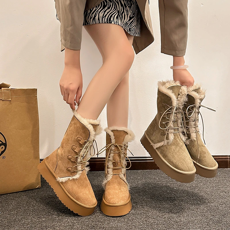 Зимние ботинки женские полуботинки австралийские 2024 осенние зимние элегантные