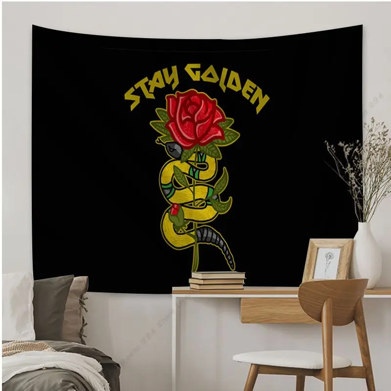 Растительный Небесный Змеиный гобелен Художественная печать дешевый хиппи