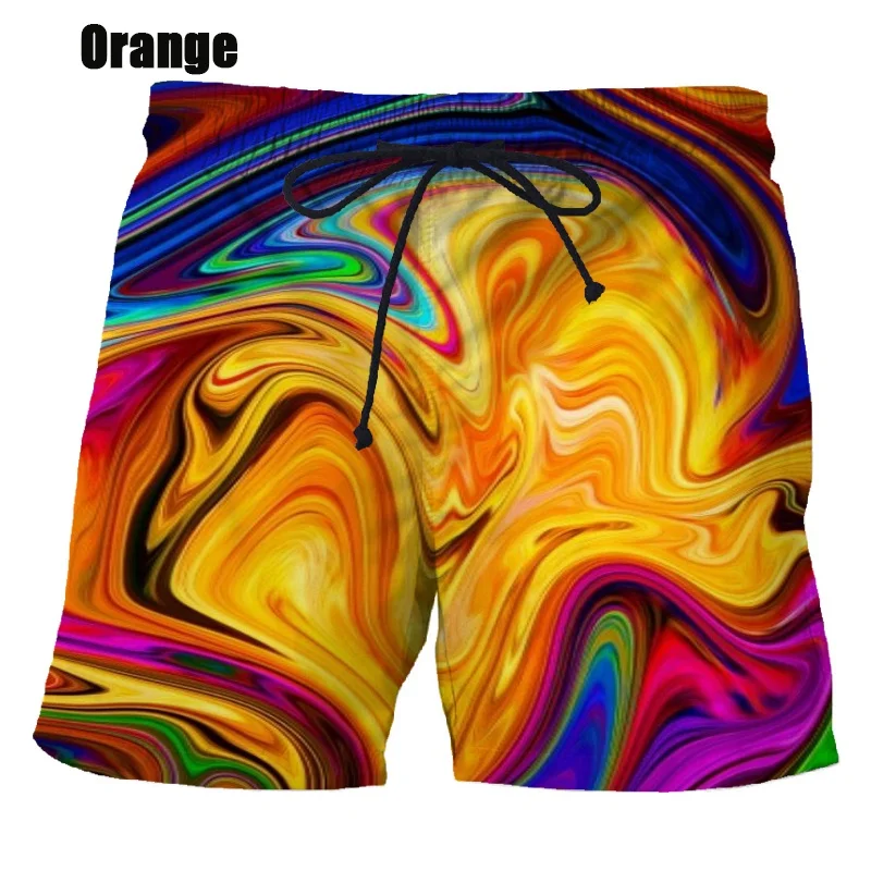 

Fashion Blue Colorful Vertigo Hypnotic Graphic Shorts For Men Summer Street Hip Hop Cool Pants Funny 3D Printed Harajuku Shorts