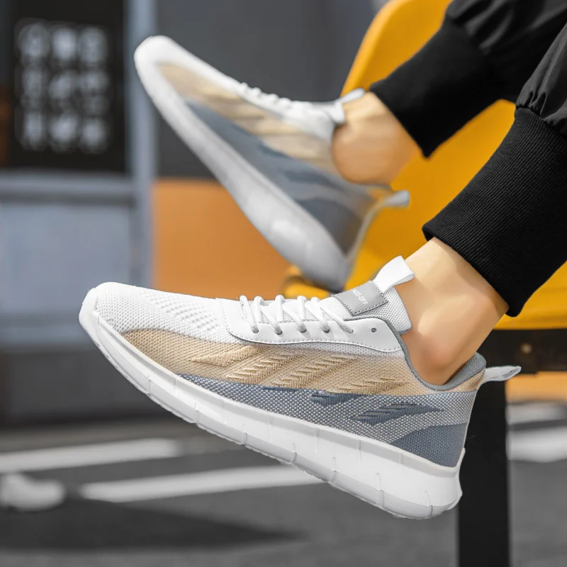 Light Sneakers Men Shoes Mesh Breathable Sports Shoes Men Training Shoe Athletic Running Walking Gym Shoes Bigger Size 39-47