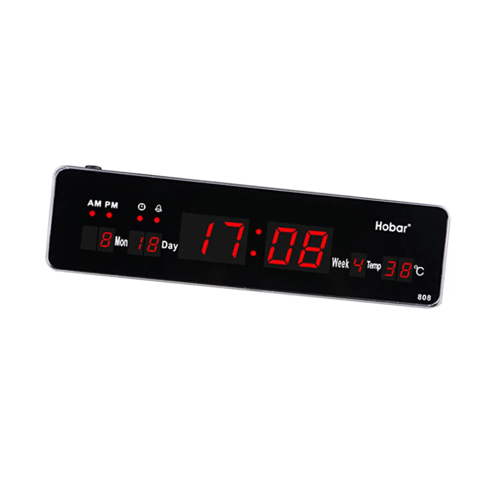 

Large Display Wall Digital Clock with Indoor Temperature Date and 24H Calendar Precise Alarm Clocks for Elderly Adults Bedroom