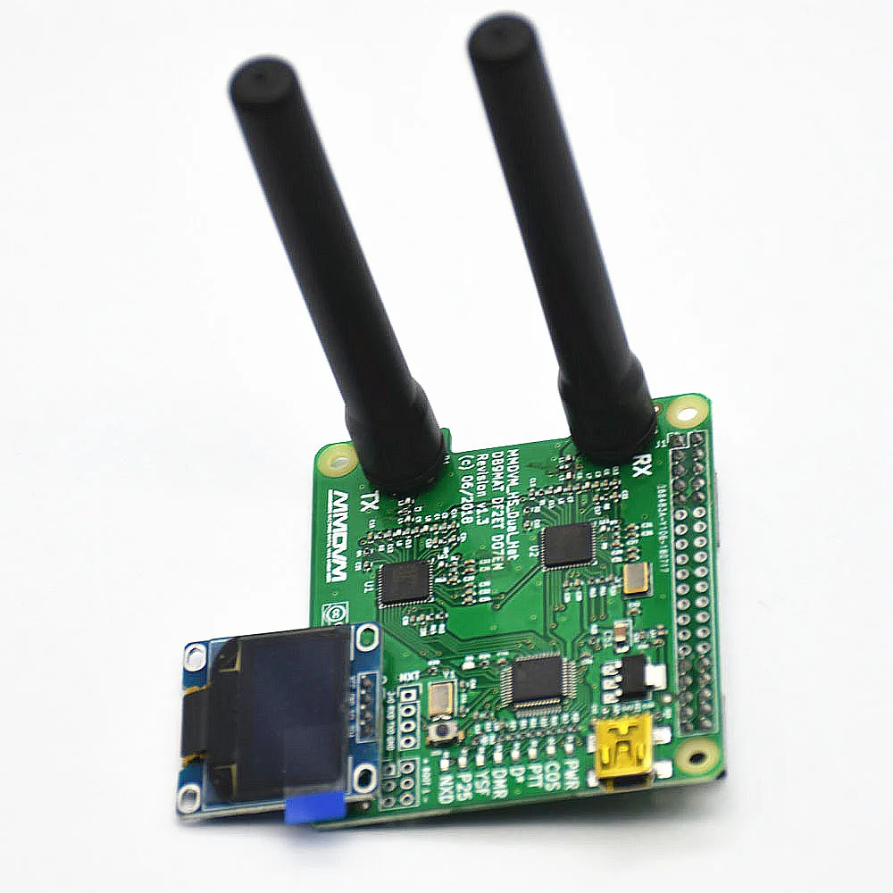 

V1.3 MMDVM DUPLEX Hotspot Support P25 DMR YSF NXDN DMR SLOT 1 and SLOT 2 with oled and usb for Raspberry pi
