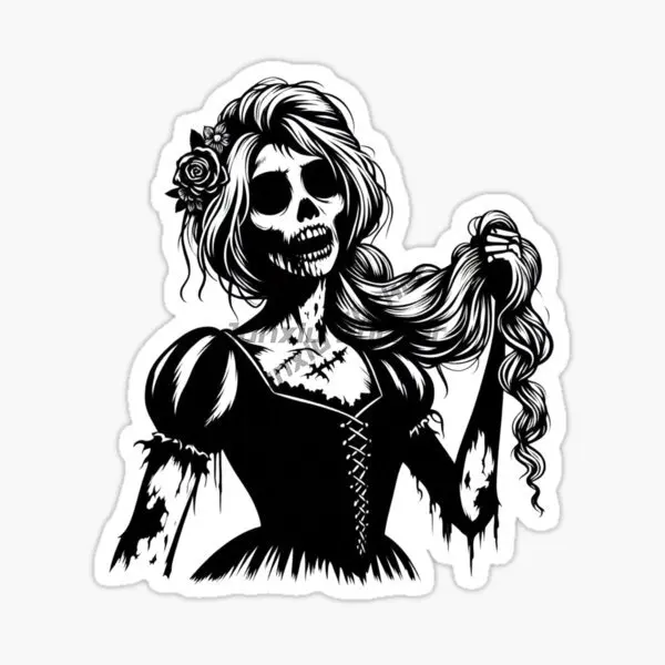 

Ужасающий череп ZOMBIE, автомобильная наклейка из ПВХ для украшения автомобиля, велосипеда, стены, окна, холодильника, шлема, наклейка на мотоцикл, аксессуары