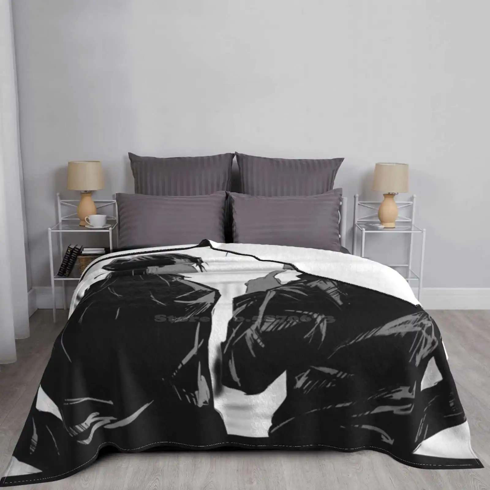 Домашнее фланелевое одеяло Gojo &amp Geto Black N White лидер продаж домашнее Satoru Jjk Getou Gojou