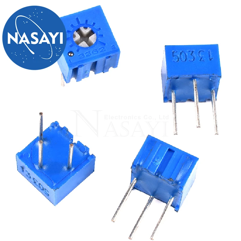 10 шт. 3362P 101 201 501 102 202 502 103 203 503 104 204 504 105 Trimpo Триммер-потенциометр 3362 500R 1K 2K 5K 10K 20K 50K 100K