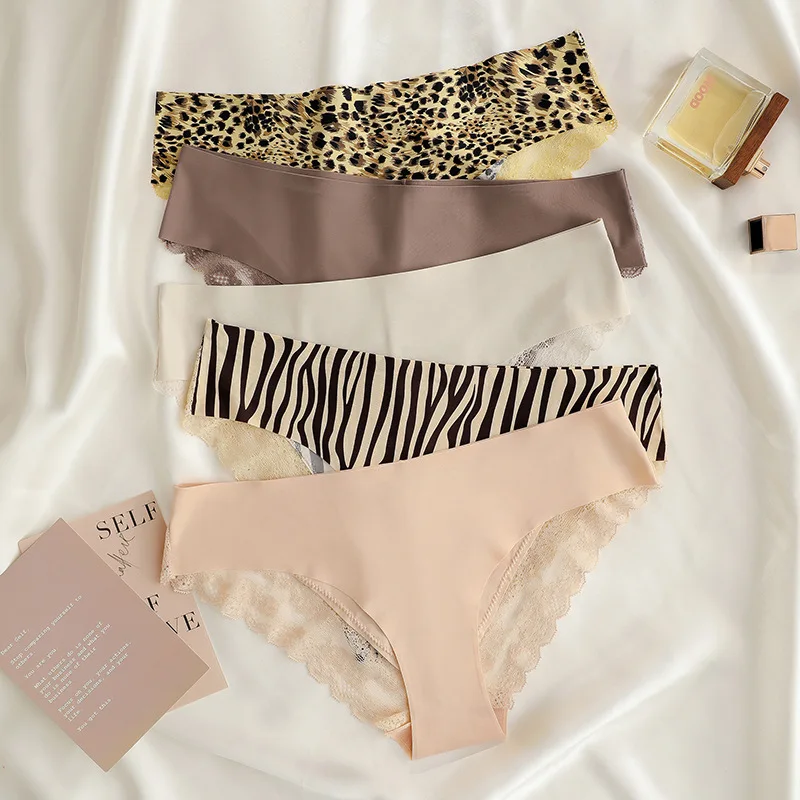 

Сексуальное однотонное женское нижнее белье с кружевными краями и леопардовым принтом, женское Спортивное быстросохнущее треугольное нижнее белье с заниженной талией
