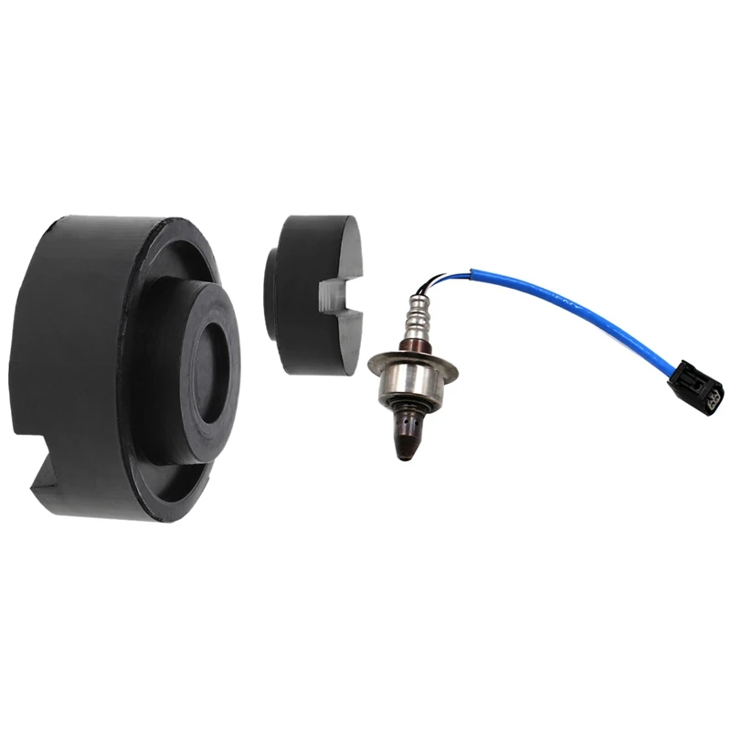 

2 Pcs Car Accessories: 1 Pcs Black Rubber Slotted Floor Jack Pad & 1 Pcs Air Fuel Ratio Sensor