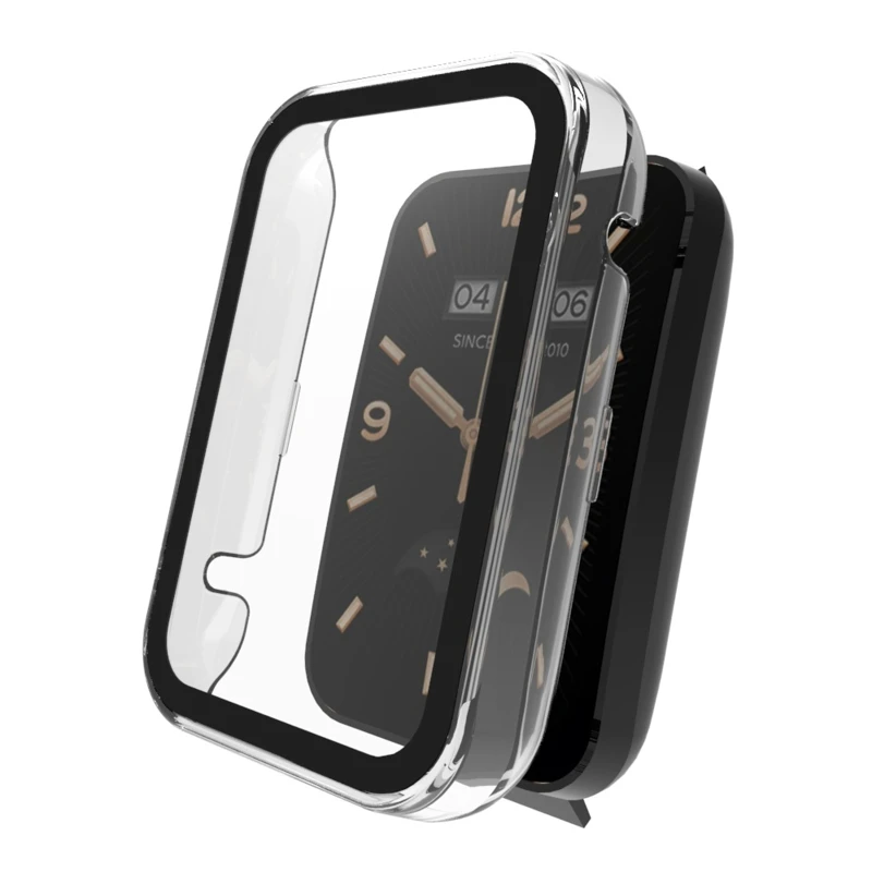 

Protective for Case Cover for Mi Band 7 Watch Scratch-resist Shock Frame Full Coverage One-piece Bumper for She