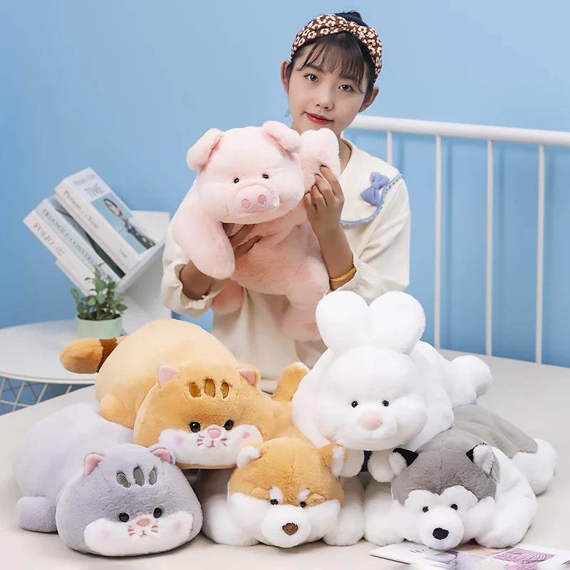 

Soft Simulated Pillow Stuffed Animals Shiba Inu Bunny Pig Children Sleeping Cushion Super Cute Anime Plush Doll Birthday Gift