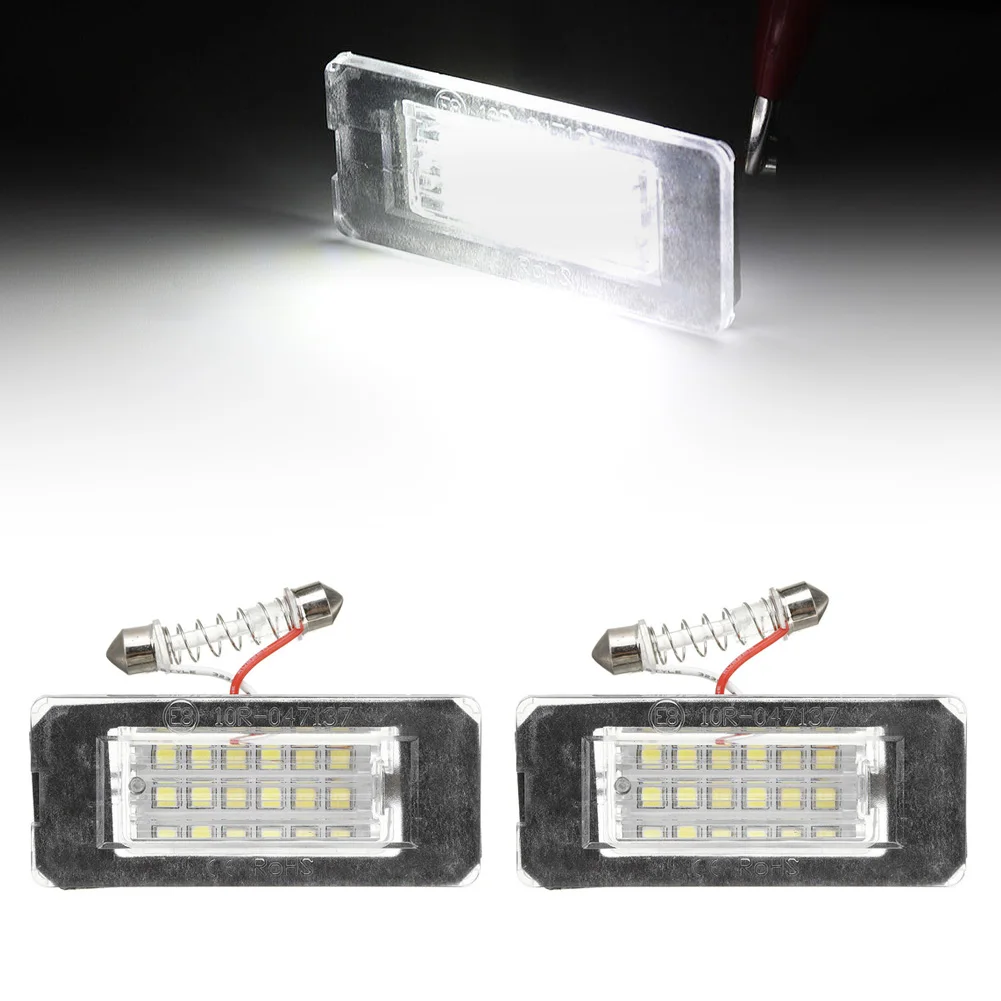 

2x LED License Number 3528 SMD 6000-6500K White For 12V DC Plate Light Plug & Play High Grade Practical To Use
