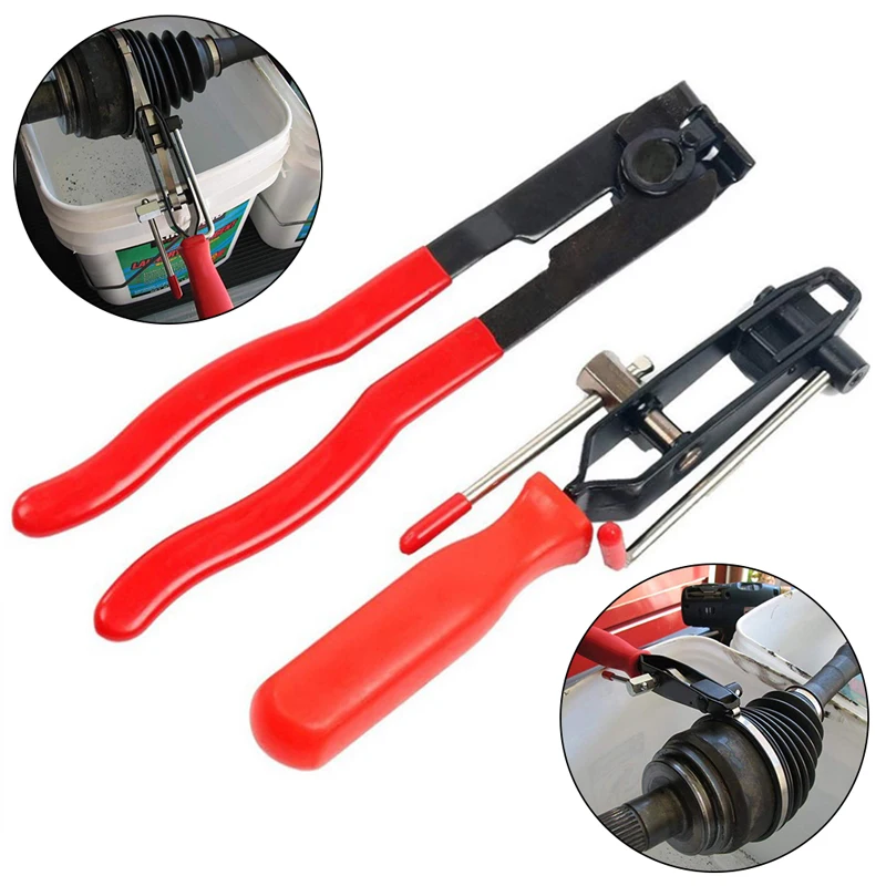 

Auto CV Joint Boot Clamps Pliers Cut-Off Automotive Car Banding Tools Kit Ear Type Boot Tie Pliers Hose Axle Plier