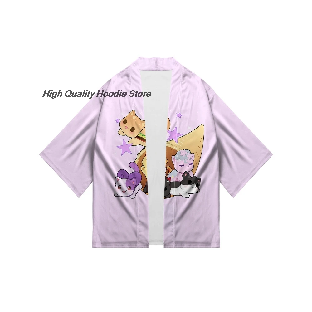 Aphmau Merch детское кимоно 100-4XL для мальчиков и девочек Харадзюку кардиган с героями