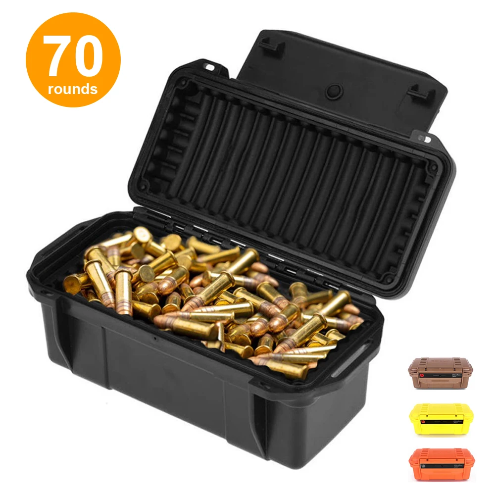 

Tactical Bullet Seal Box Field Shockproof Ammo Storage Box EDC Shockproof Waterproof Box Sealed Safety Equipment for Hunting