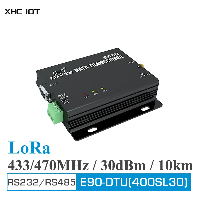

SX1262 SX1268 LoRa Relay 30dBm RS232 RS485 433MHz 470MHz Modbus Receiver E90-DTU(400SL30) LBT RSSI Wireless RF Transceiver