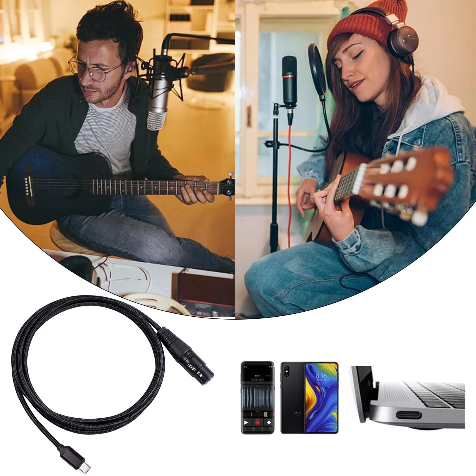

Переходник с USB Type C на XLR, адаптер USB Type C на XLR, высокопроизводительный со встроенным высококлассным чипом