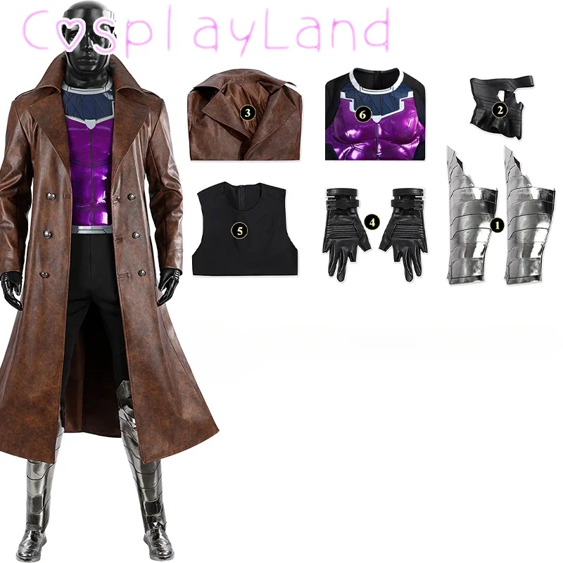 Disfraz Gambit Косплей Костюм Fanstasy Мужской Хэллоуин Карнавальная Одежда Супергерой