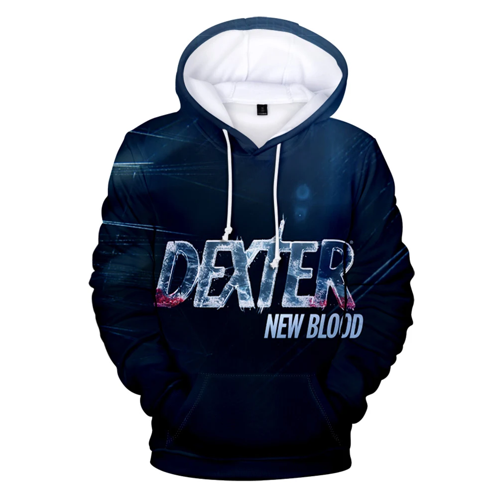 Новинка 2022 толстовки Dexter с капюшоном в виде крови Модный пуловер унисекс 3D