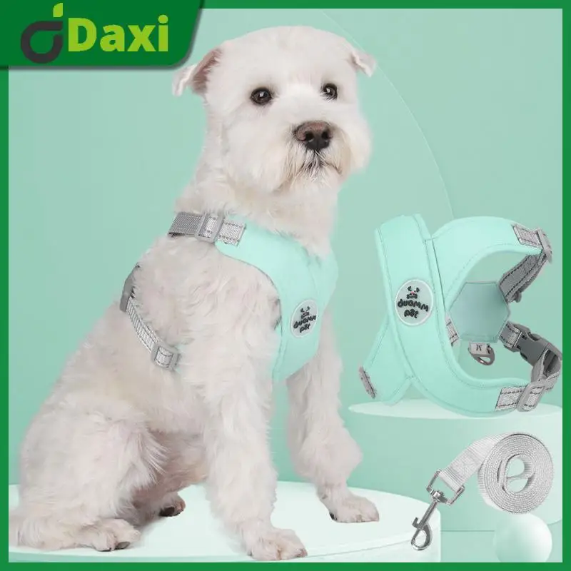 

Chest Protection Design New Dog Collars Necktie Traction Rope Reflective Puppy Chest Strap Adjustable Fashionable Safe