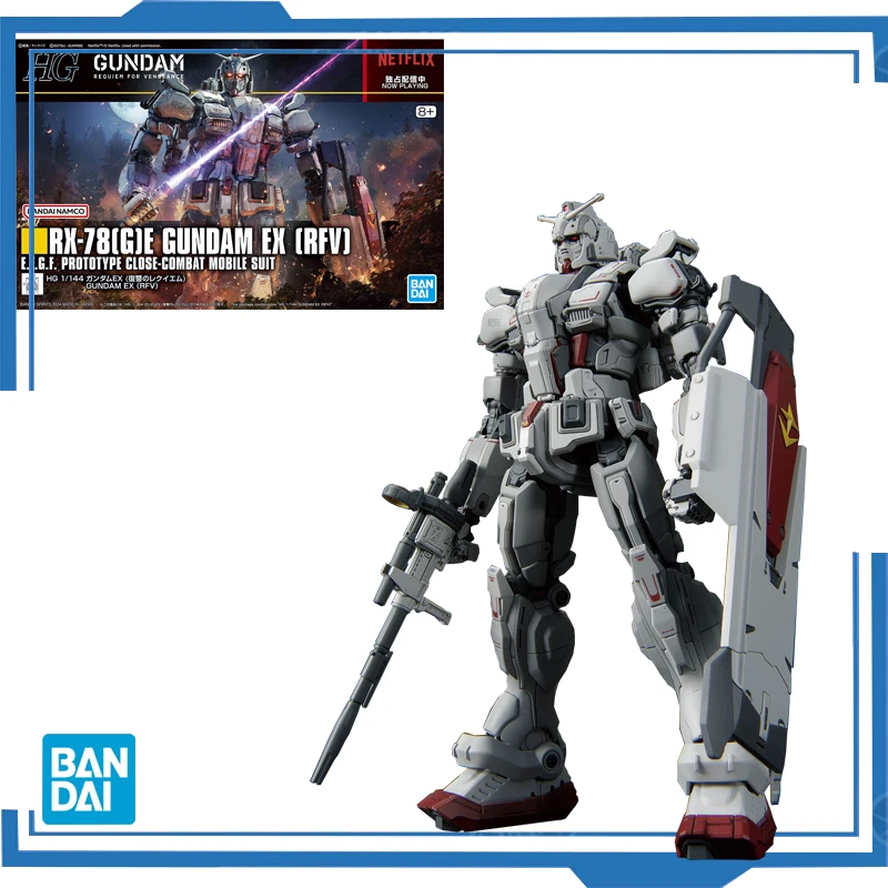 Bandai оригинальные аниме-фигурки Gundam HG 1/144 REQUIEM FOR VENGEANCE RX-78 GE GUNDAM EX RFV Gunpla экшн-фигурки