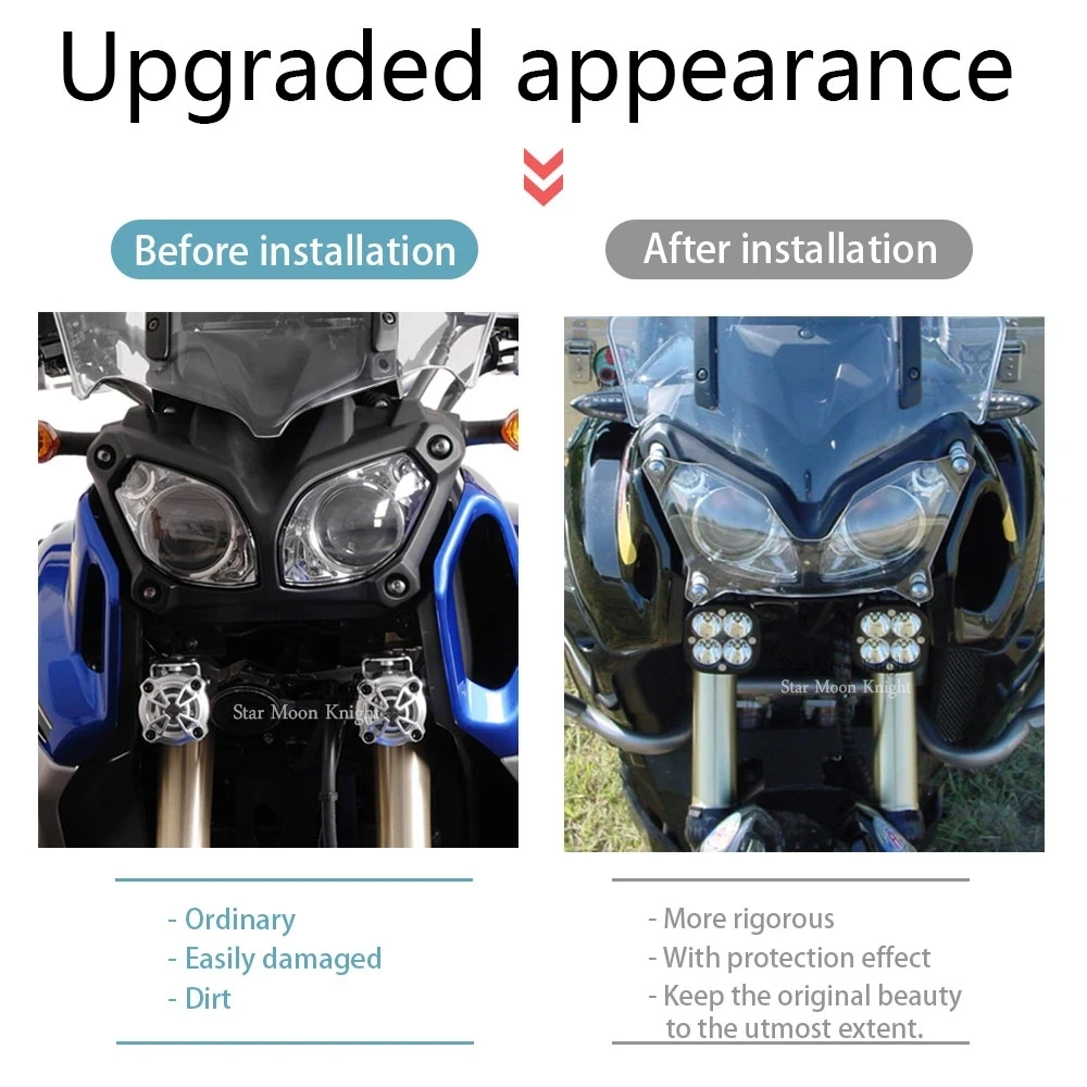 Фото Аксессуары для мотоциклов YAMAHA XT 1200 Z XT1200Z xt1200 Super Tenere 2010, акриловый протектор фары, защитный светильник, крышка объектива №3