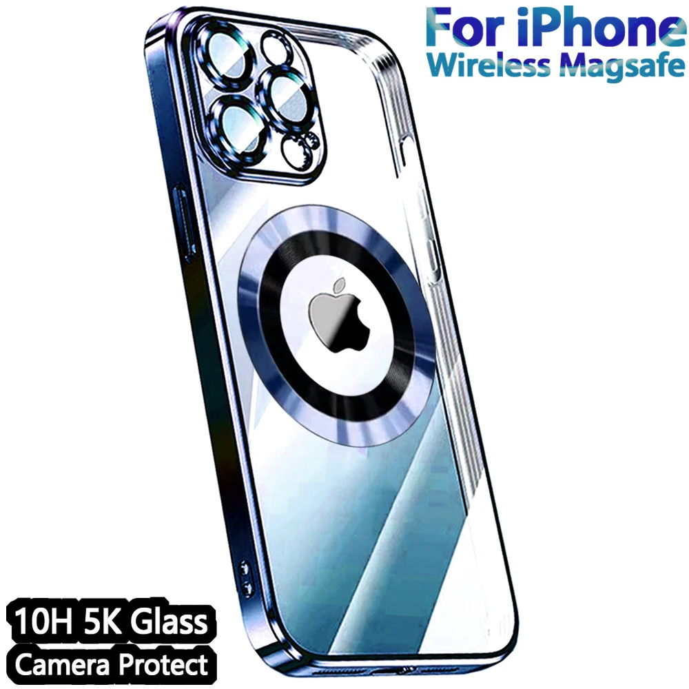 Магнитный защитный чехол для Iphone 15 14 Plus 13 12 11 Pro Max 10H 5K