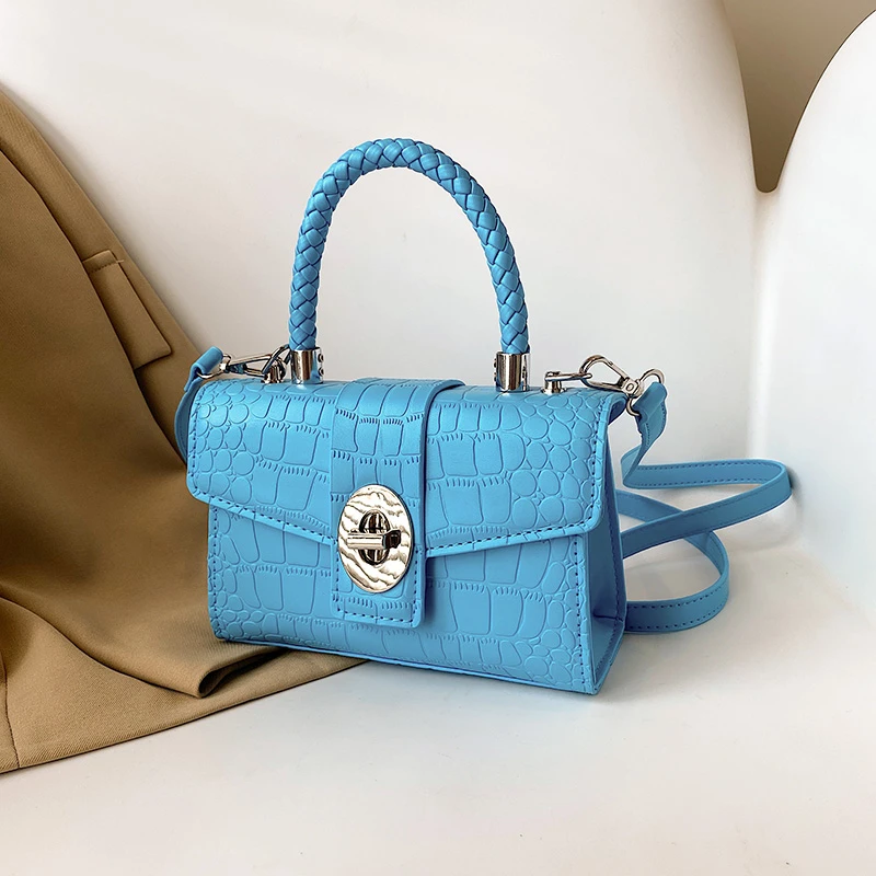 

Crocodile Pattern Handbags New Fashion Shoulder Crossbody Bag Messenger Bag Simple and Small Square Bags for Women 2022 Trend