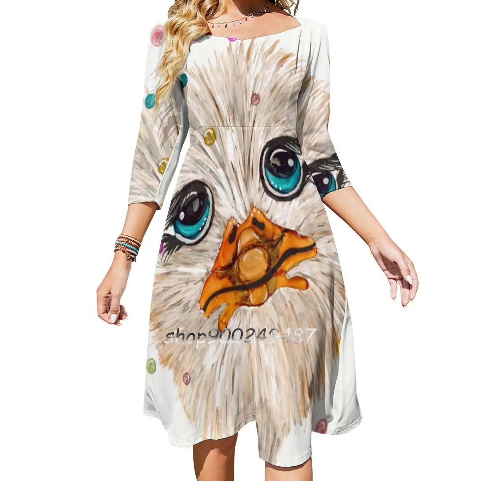 Эдгарское платье с квадратным вырезом милое летнее женское элегантное лямкой на