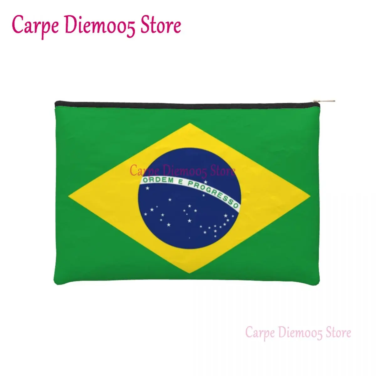 

Travel Brazil Flag Toiletry Bag Cute Makeup Cosmetic Organizer for Women Beauty Storage Dopp Kit Case