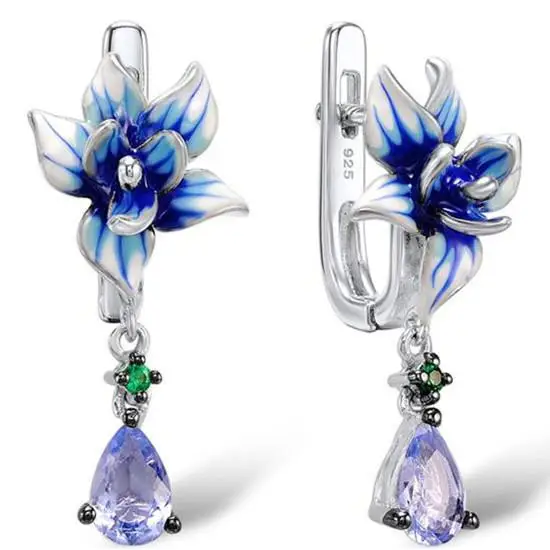 

Красивая эмалированная синяя искусственная Бриллиантовая бижутерия в богемном стиле