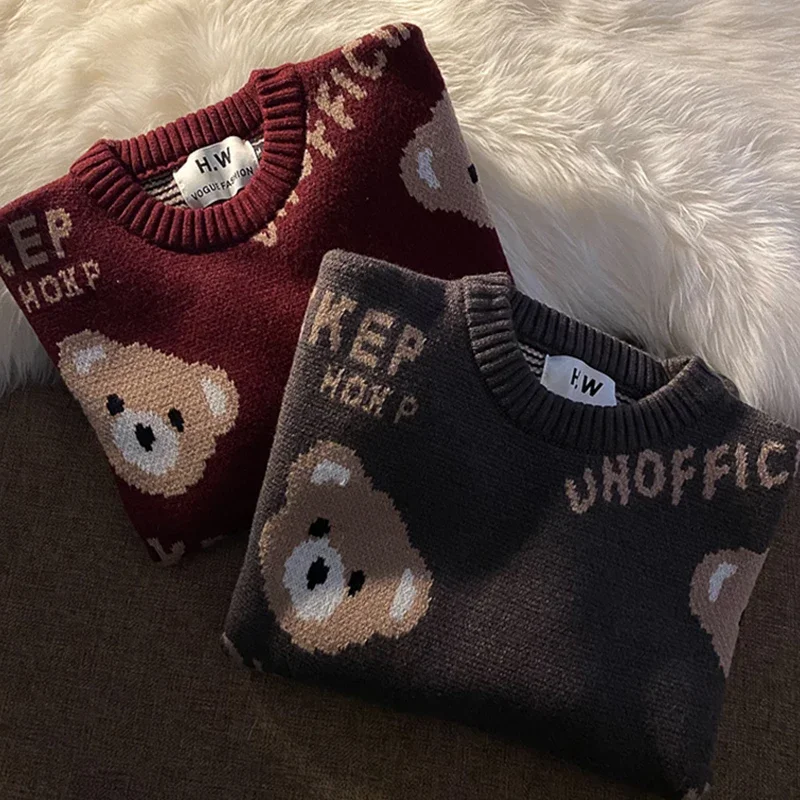 Женский свитер оверсайз Y2k Топы umper осень Аниме пуловер готический с длинным