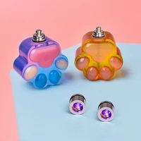diy crystal epoxy resin mold four link love cat claw mold mirror quicksand lantern keychain cat claw silicone mold 2022 new