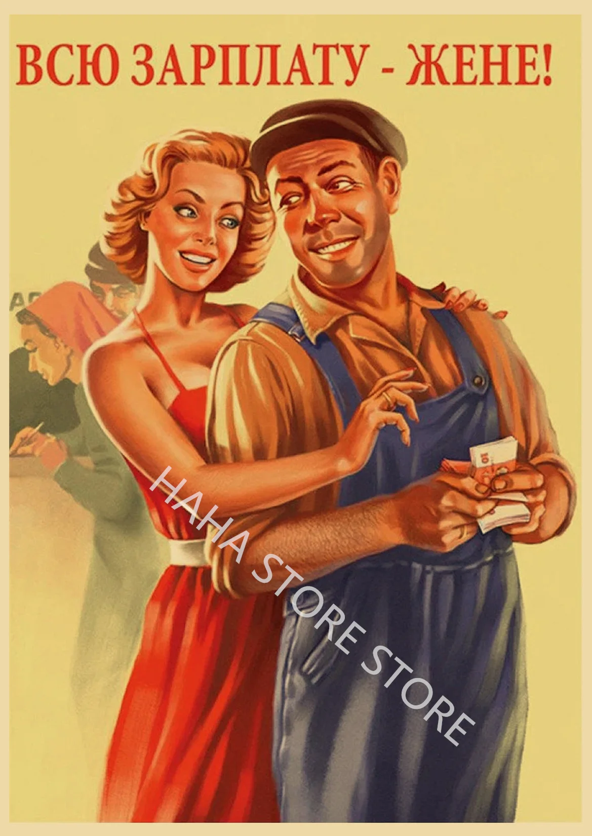 

Советские постеры ZOUMAN Сталин ретро стиль крафт бумага