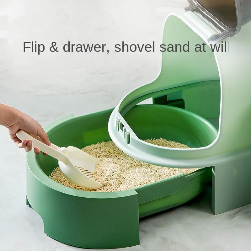 Полностью закрытые ящики для кошачьего туалета противоразбрызгивающийся туалет