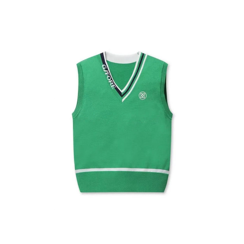 Korea's new golf clothing women's knitted shirt sleeveless undershirt V-neck fashion thin vest top