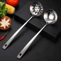 long handle soup ladle skimmer stainless steel spoon korean tablespoons home serving porridge scoop kitchen cooking utensils