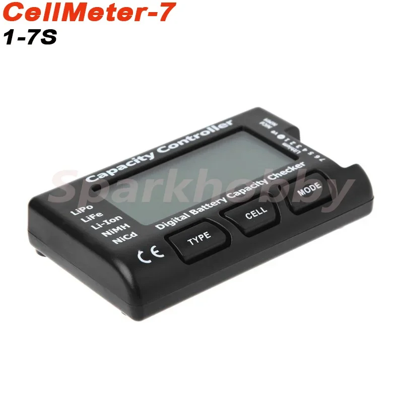 

RC CellMeter-7 Цифровой индикатор емкости аккумулятора 1-7S 2,1-дюймовый экранный дисплей для Nicd NiMH LiPo LiFe измеритель мощности литий-ионной батареи