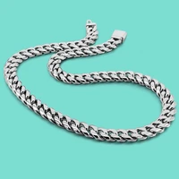 100 925 sterling silver necklace for men italian 12mm cuban chain necklace hip hop style jewelry original silver link 22 28