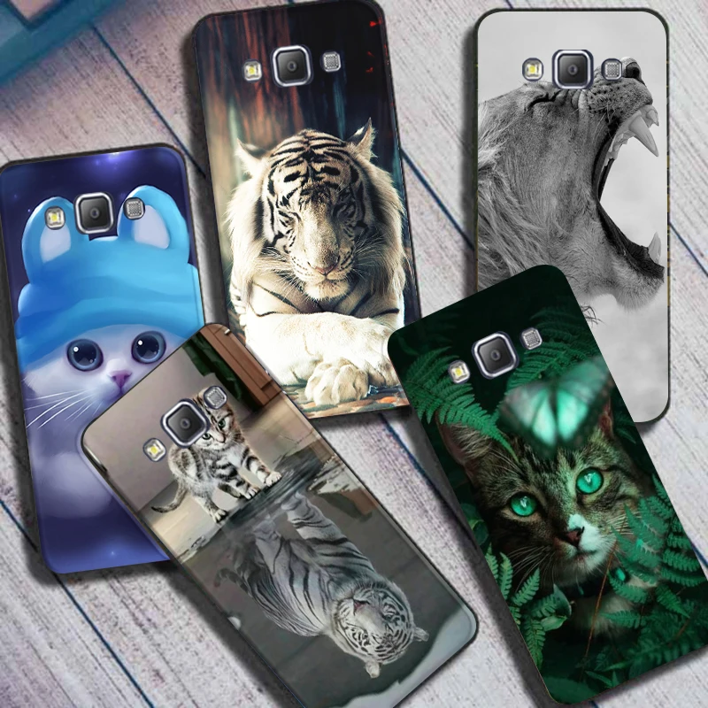 Dog Cat case For Samsung Galaxy A7 2015 Case Soft TPU Back Cover for Samsung A7 2015 A700 A700F Case shockproof coque