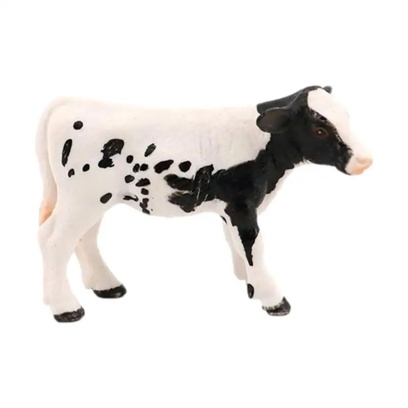 

Toy Calf Figures Durable Holstein Cow Toy Educational Learning Toy Farm Toy Toy Cows Gift For Over 3-Year-Old Kids