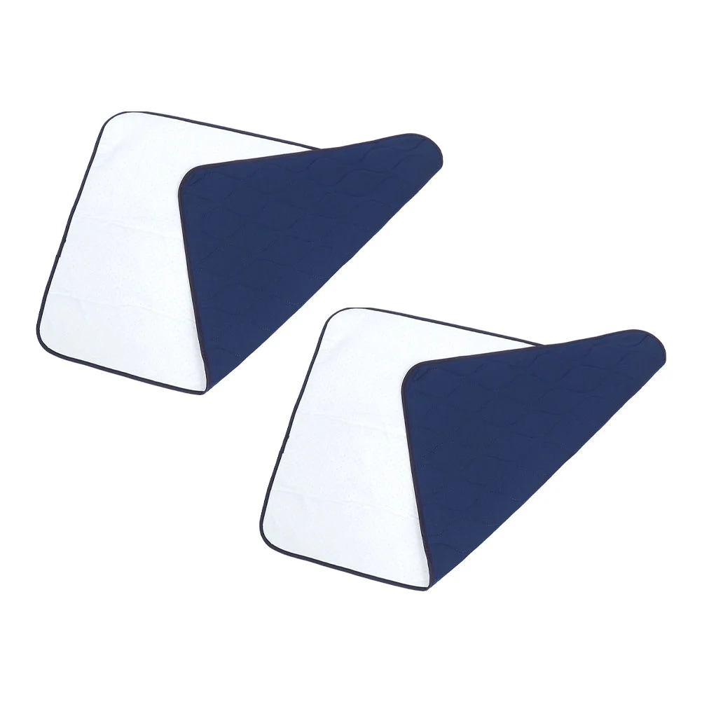 

2Pcs Elderly Urinary Cushions Elderly Changing Pads Washable Incontinence Changing Pads (Dark Blue)