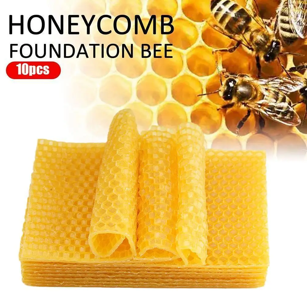 

13.2x9cm Beekeeping Bee Wax Foundation Bee Hive Wax Beekeeper Comb Bee Frame Beeswax Sheets Frames Sheets Equipment Honey B T1F3