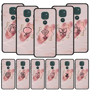 Phone Case For Moto G30 G60 G22 G50 G9 G8 Power Lite G9 Play G8 Plus Edge 20 One Fusion Coque Girl pink rose gold princess