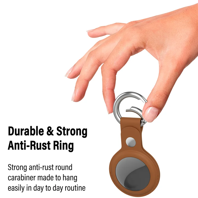 [4 Pack] Waterproof Airtag Keychain& Air Tag Holder, Protective Tracker Case with Loop Key Ring  AirTags,IPX8 Airtag Cover for W